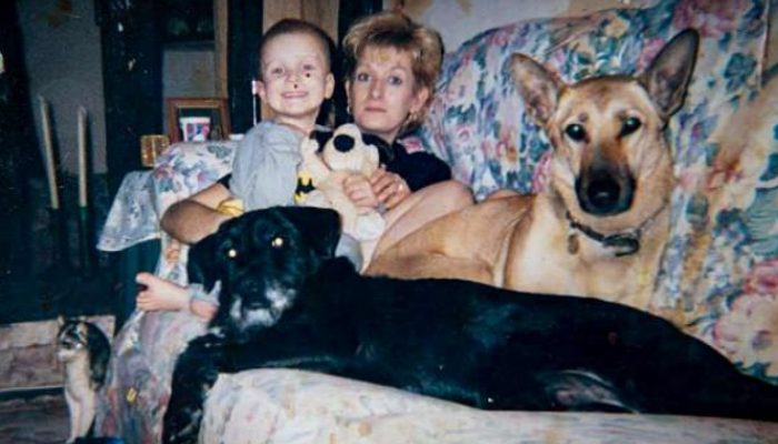 As soon as her husband informed her, "It's either the dogs or me," she chose the dogs, and she hasn't seen or heard from him since