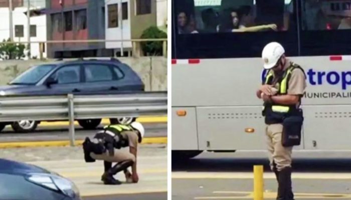 Overdose of love: In order to save the life of a tiny kitten, the most compassionate police officer stops traffic.