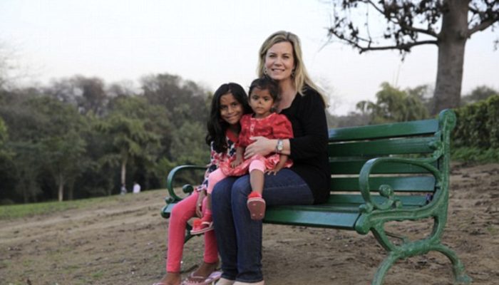 Deserted upon entering the world, this young girl's nose was eaten by insects: However presently she's beginning a new life with her adopted mother in the U.S.