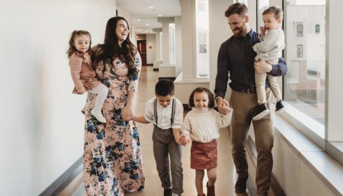 Boundless bliss: the paretnts found out that they were pregnant with quadruplets after adopting 4 siblings. That was the real. happiness.