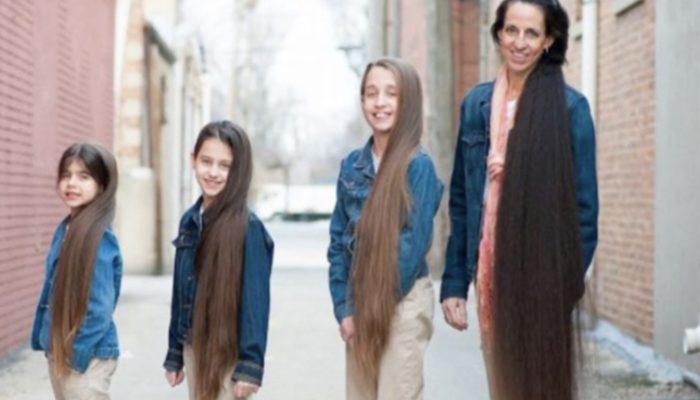 Mother and 3 girls have never cut their hair: watch when they go to boutique for first time.