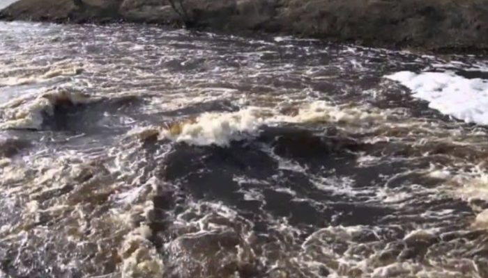 A brave woman rescued a stroller carrying a 2-year-old child from a boiling river.