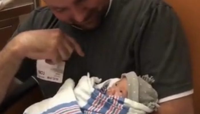 When this deaf father spoke to his deaf child on camera, it was an emotional moment.