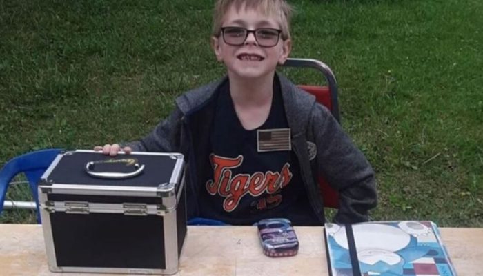 To get money to treat his sickly dog, the young boy sold the most important item he had.