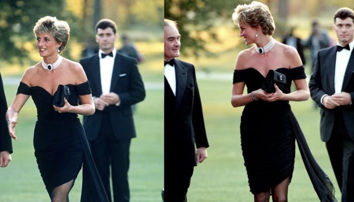 Elizabeth Debicki resembles Lady Di exactly, when she wears the famous Revenge Dress.