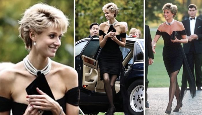 Elizabeth Debicki resembles Lady Di exactly, when she wears the famous Revenge Dress.