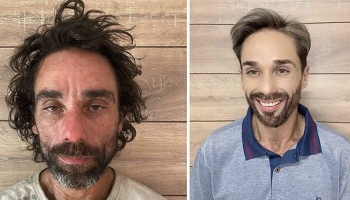 A Brazilian barber cuts the hair of the street homeless, offering joy to people who are in need.