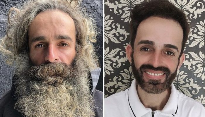 A Brazilian barber cuts the hair of the street homeless, offering joy to people who are in need.