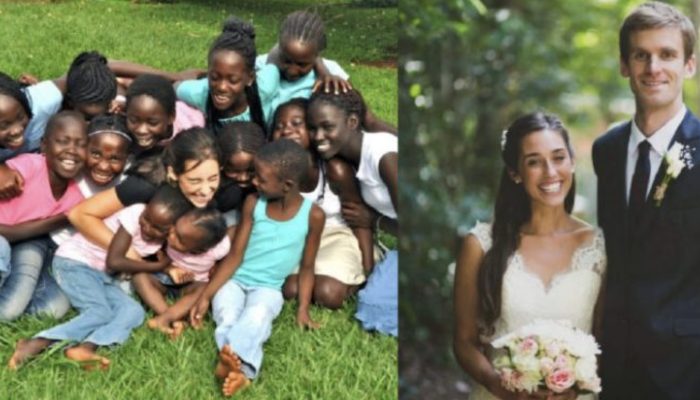 A young woman adopts and takes home a brood of thirteen kids to raise as his own before getting married.