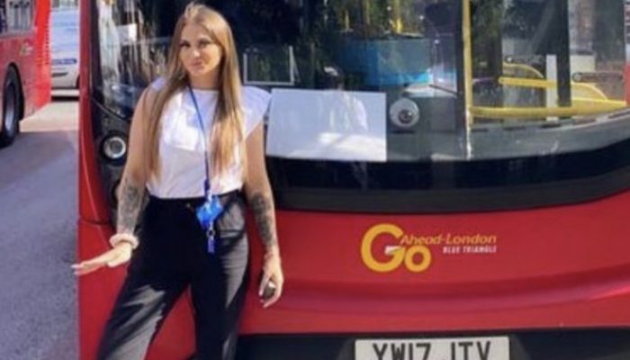 The world's most attractive bus driver is a 24-year-old woman who has the body of a model.
