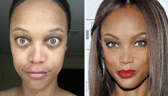 How well-know and loved individuals appear without makeup.