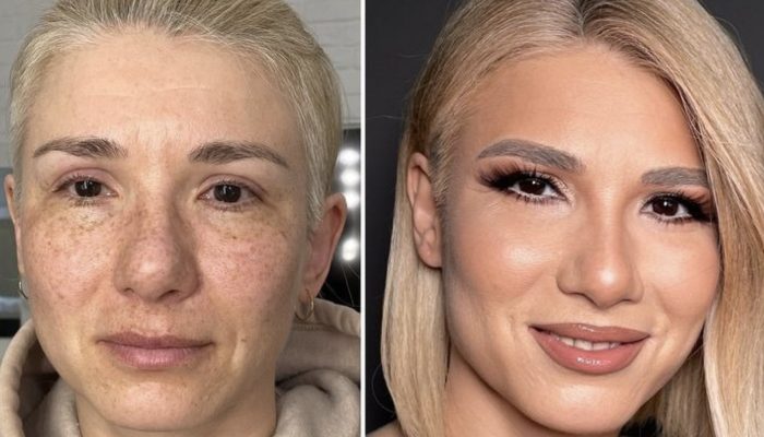 The celebrities look like without a lick of makeup. They are completely unrecognizable without makeup.
