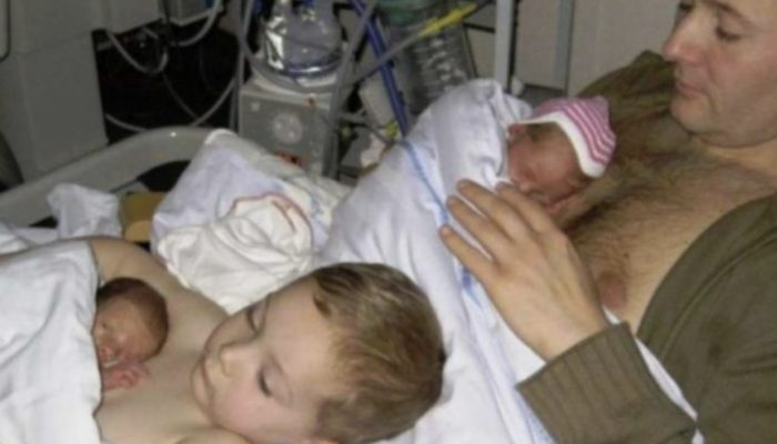 Many people were moved by this photograph. The young kid assisted in the caring of his baby brothers.