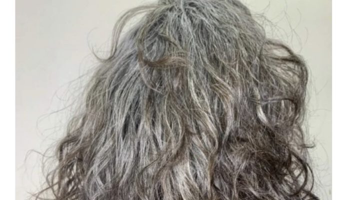 A woman with gray hair is now saving £1,000 a year after giving up dye. He looks amazing with her natural hue.