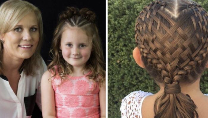 The mother of this young girl creates one-of-a-kind hairstyles for her daughter every day. This time the hairstyle is stunning.