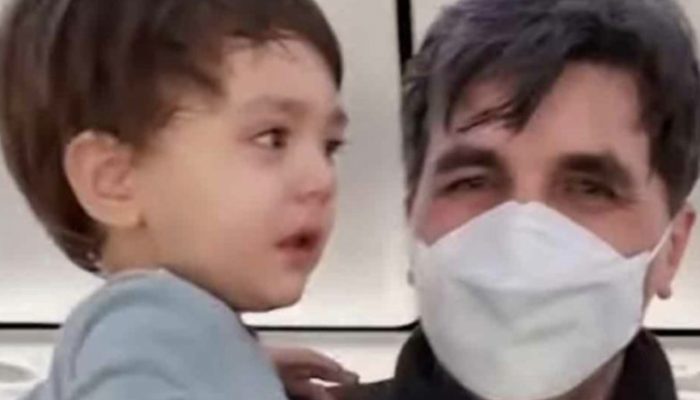 On the flight, the baby was crying continuously, but as the passengers began to sing and that made her smile.