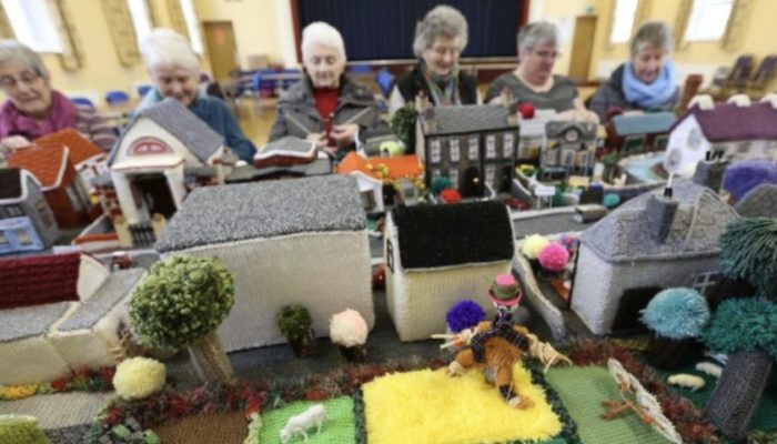 Northern Ireland's women knitted their own village after getting carried away.