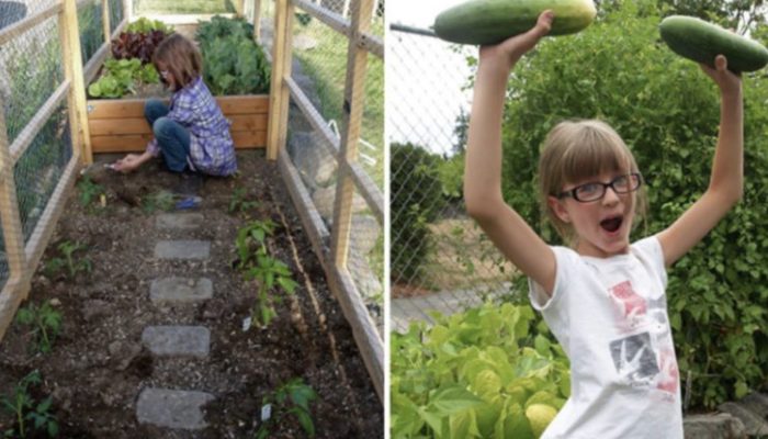 A nine-year-old girl with a big heart builds homes and grows food for the homeless.