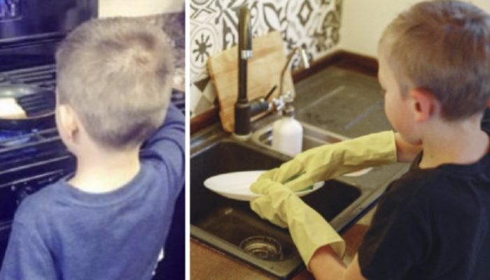 Many people chastised a single mother who wants her 6-year-old son to help with home duties.