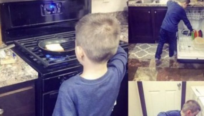 Many people chastised a single mother who wants her 6-year-old son to help with home duties.