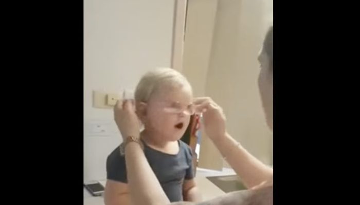 Your heart will melt when you see a toddler's adorable reaction to seeing clearly for the first time.