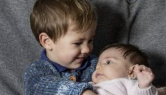 The woman had twins, one of whom is now two years old. Everyone was awestruck.