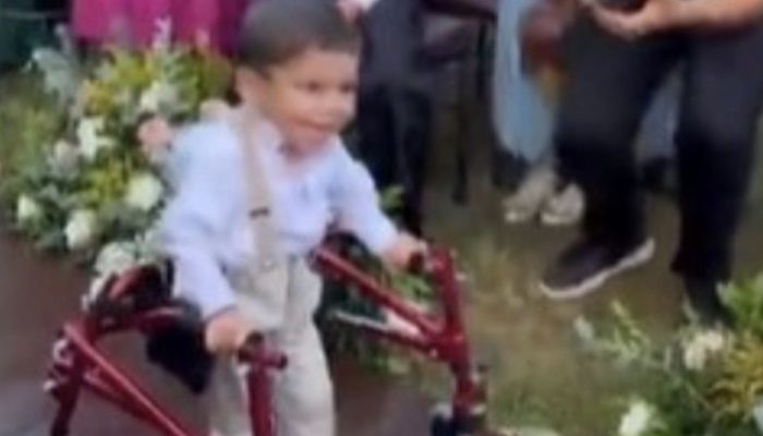 The incredible act of a young boy with disabilities astonished everyone.