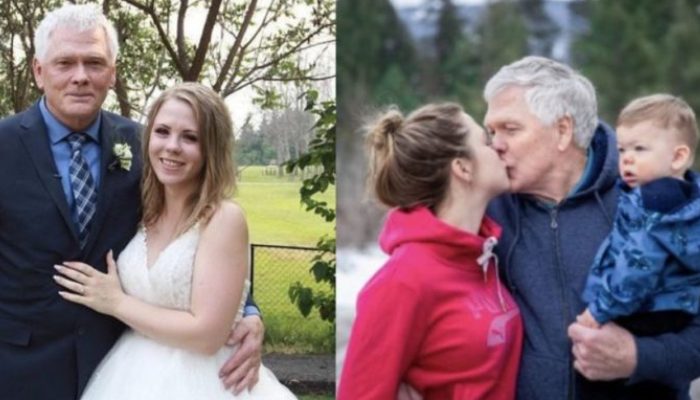 See how the Canadian couple, who are 45 years apart in age, raises their son.