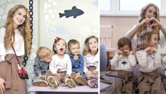 This woman finds the strength inside herself to overcome all odds. She has six children.