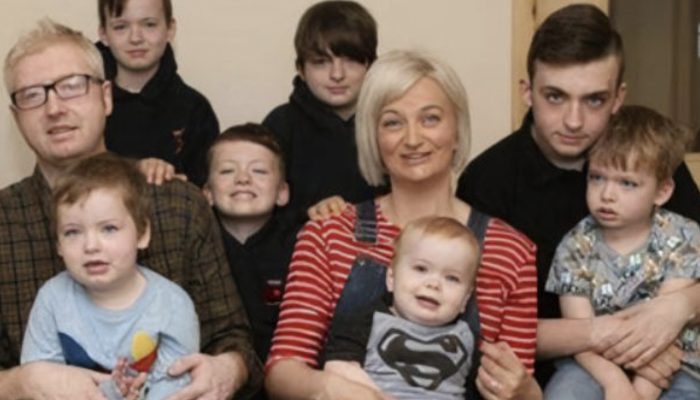 A girl was finally born into a large family of 10 boys, making the family more complete.