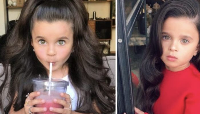 No one can believe that a 7-year-old girl's luxurious long hair is natural as she represents social media.
