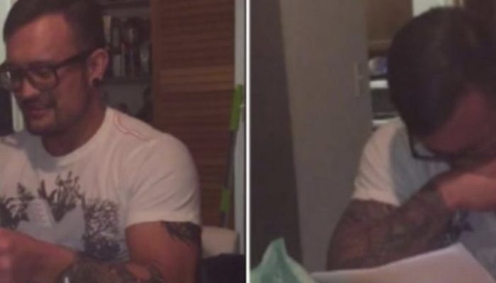 She made him cry with joy after 16 years of raising her as his own adoptive daughter.