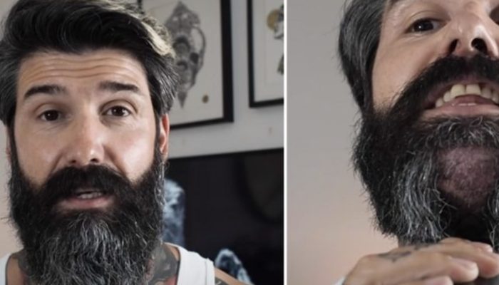 When a 40-year-old man shaved his beard, his wife did not recognize the young, attractive man.