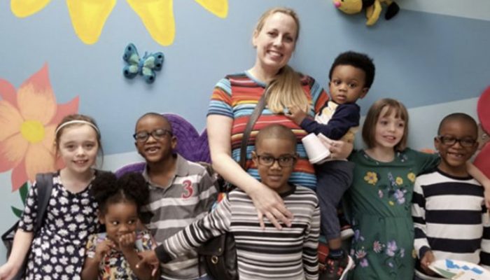 Parents of three who always desired a large family adopted five siblings who were separated while in foster care.