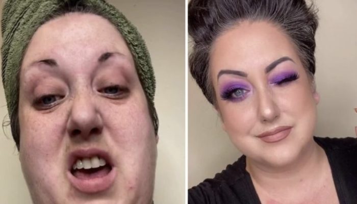 The woman showed how she can change beyond recognition in a single minute, and she was successful.