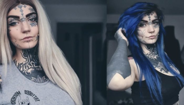 The children did not know their mother after she covered over 40 of her tattoos. See the outcome.