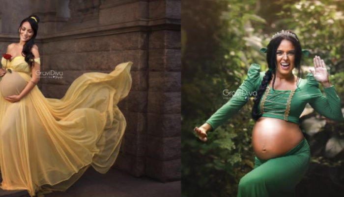 A Brazilian maternity photographer transforms expectant mothers into Disney princesses like a true fairy Godmother.