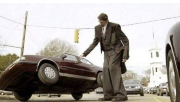 The Giant's Unusual Story. Because of his height, this man has been in numerous films.