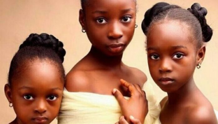 Pictures show a young Nigerian girl, aged 5, who has apparently been solicited for modeling jobs