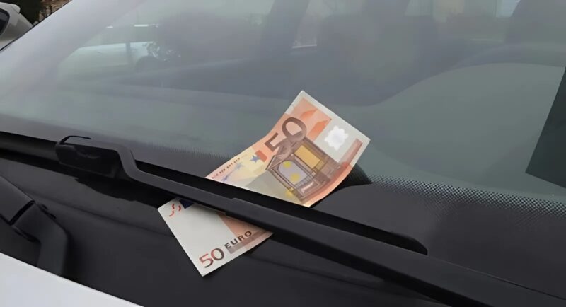 Ma pénzt találtam az ablaktörlőm alatt! Azonnal hívtam a rendőrséget. Legyetek óvatosak — ez csalás lehet. Ha ilyet láttok, azonnal jelentsétek!