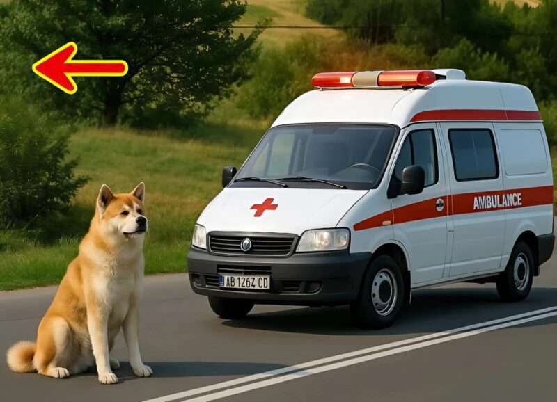 A kutya elállta a mentőautó útját, és nem ment el... Az orvosok megdöbbentek a látottakon.