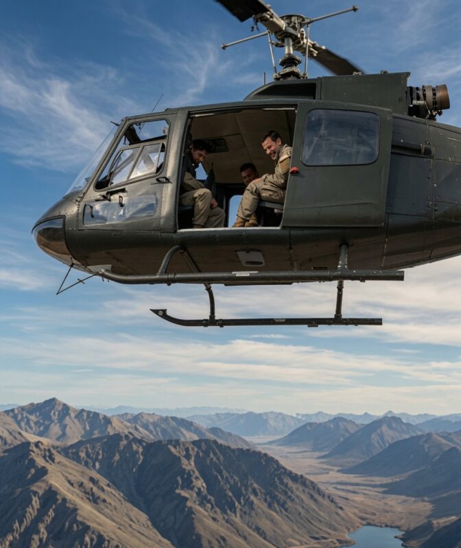 A barátok kilökték a fiatal újoncot a helikopterből, állítólag azért, hogy kigúnyolják és leckét adjanak neki, sőt, még azt is elképzelték, hogy mi fog hamarosan történni velük...