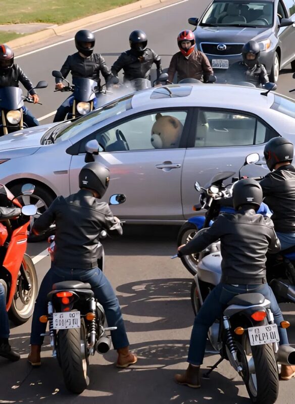 Előhúztak egy régi plüssmackót, amiben egy kis üzenet volt elrejtve. A levélből kiderült, miért torlaszolta el több tucat motoros az egész utat.