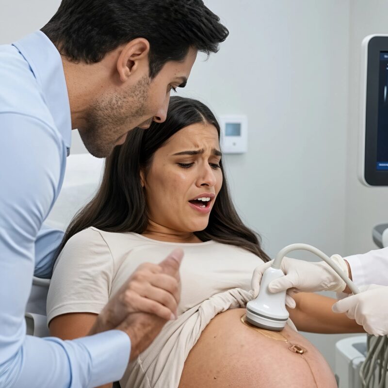 Az orvos meglátta a kisbabámat a képernyőn, de hirtelen elhallgatása mindenkit megrémített